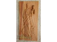 THEMIS WOOD CARVING