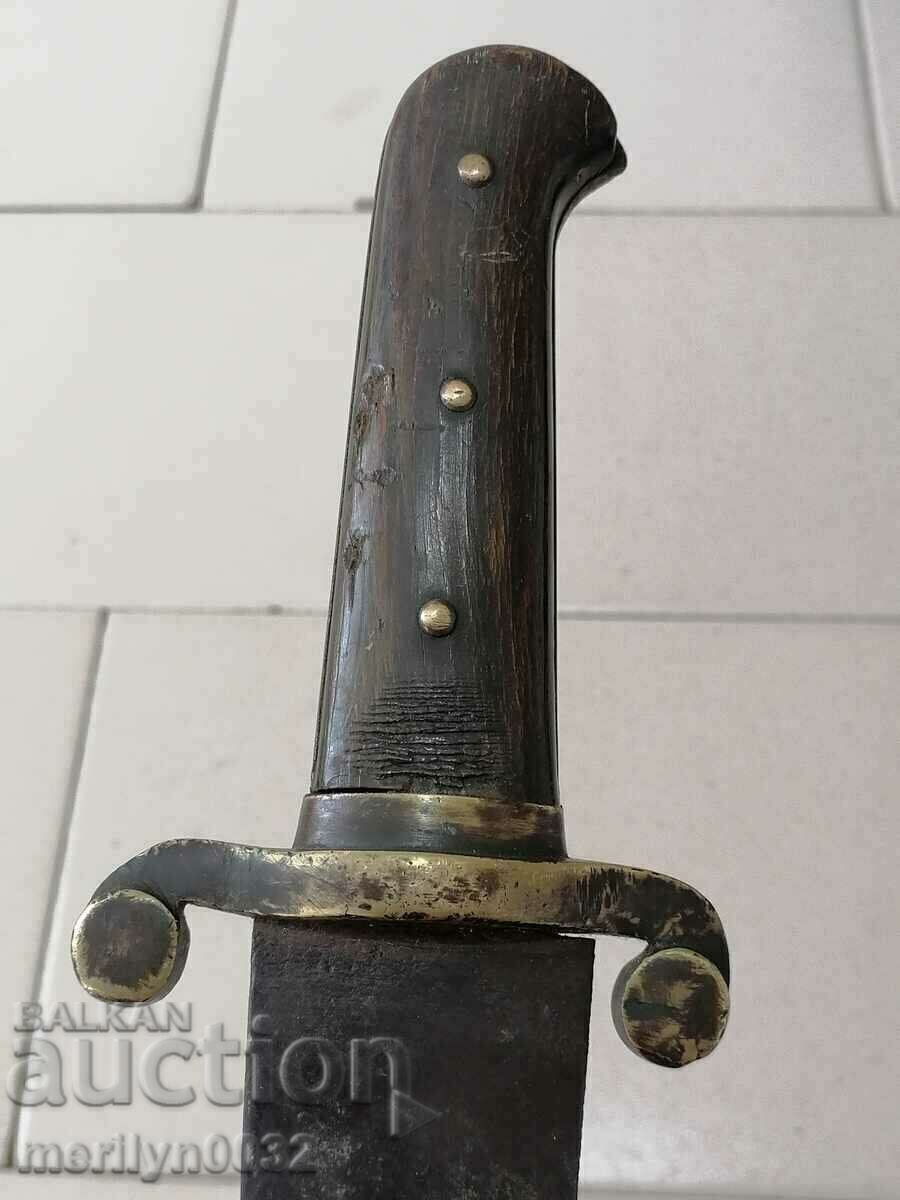 Licitație Satar otoman sabie coasa cutit baioneta lama teaca corn pumnal