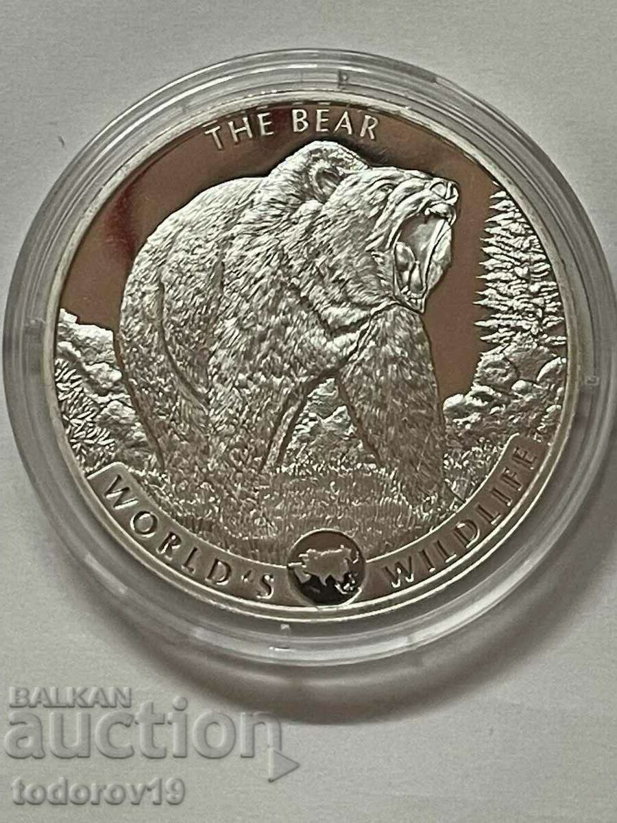 Auction 1 oz Silver Bear / World Wildlife / Congo - 2022 Auction 1 oz Silver Bear / World Wildlife / Congo - 2022