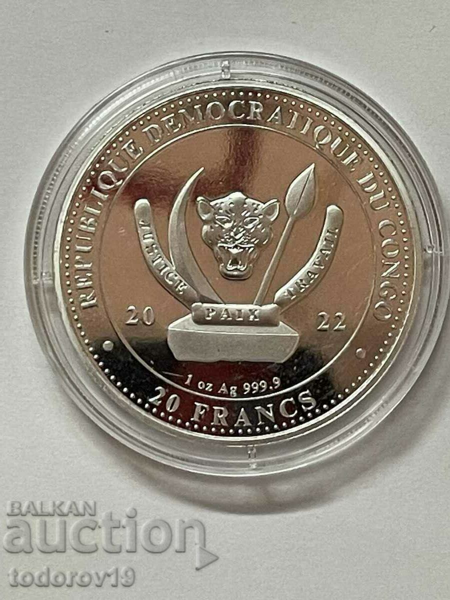 Delivery of 1 oz Silver Bear / World Wildlife / Congo - 2022 Delivery of 1 oz Silver Bear / World Wildlife / Congo - 2022
