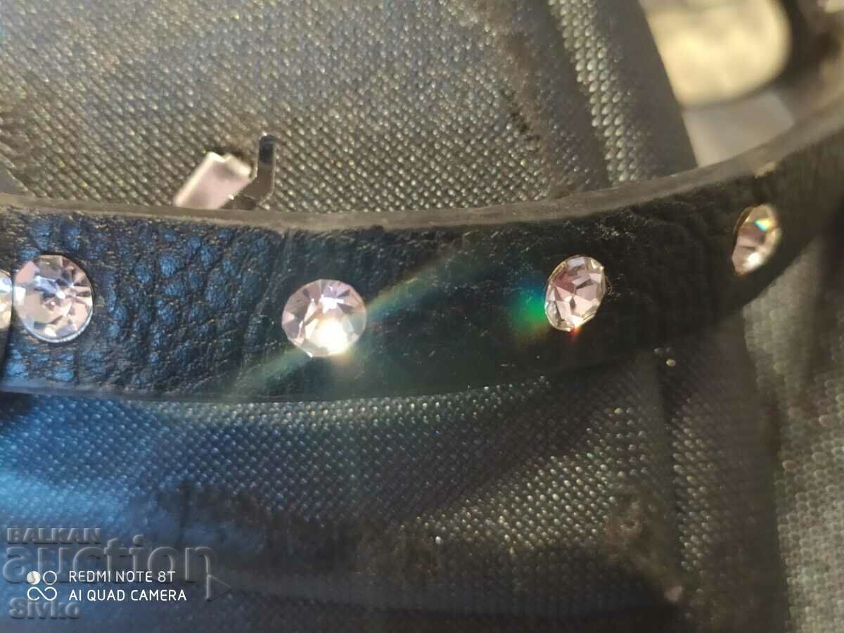 Auction Watch long black strap with stones Auction Watch long black strap with stones