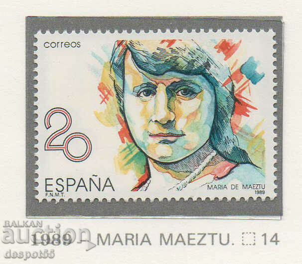 1989. Spain. Women - Maria da Maeztu, 1882-1948.