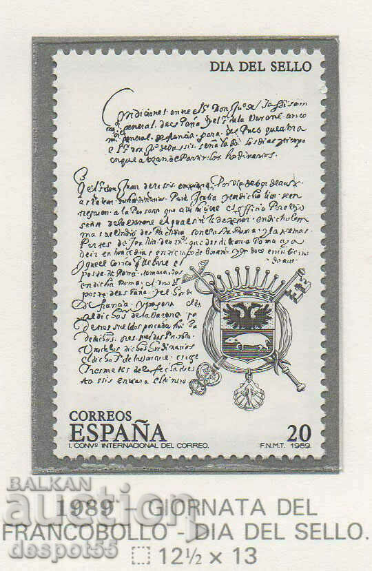 1989. Spain. Postage Stamp Day.