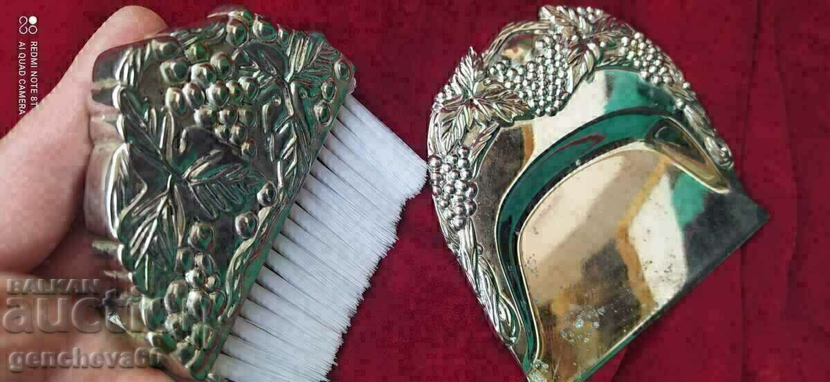 Vintage filigree table cleaning set - 6