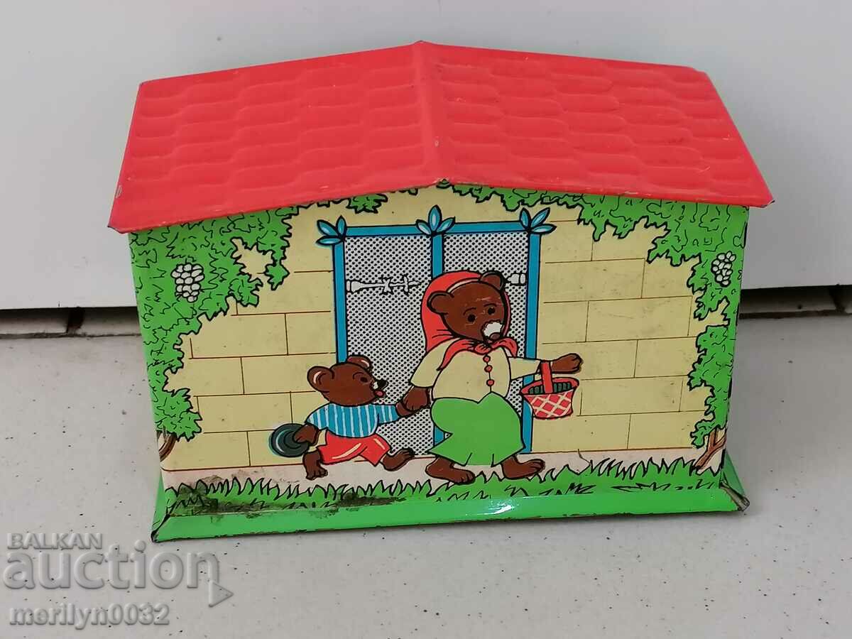 Auction  Children's tin toy piggy bank bears 70s USSR Works