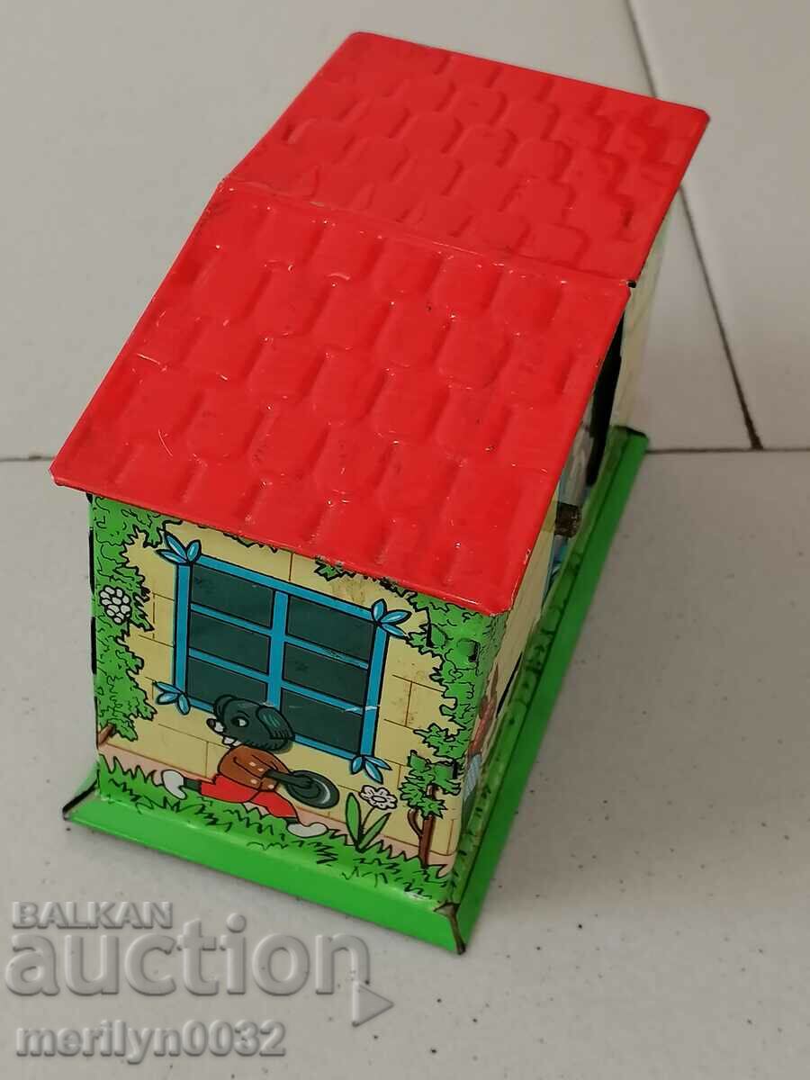 Children's tin toy piggy bank bears 70s USSR Works - 6