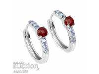 FINE EARRINGS RUBY AND TANZANITES