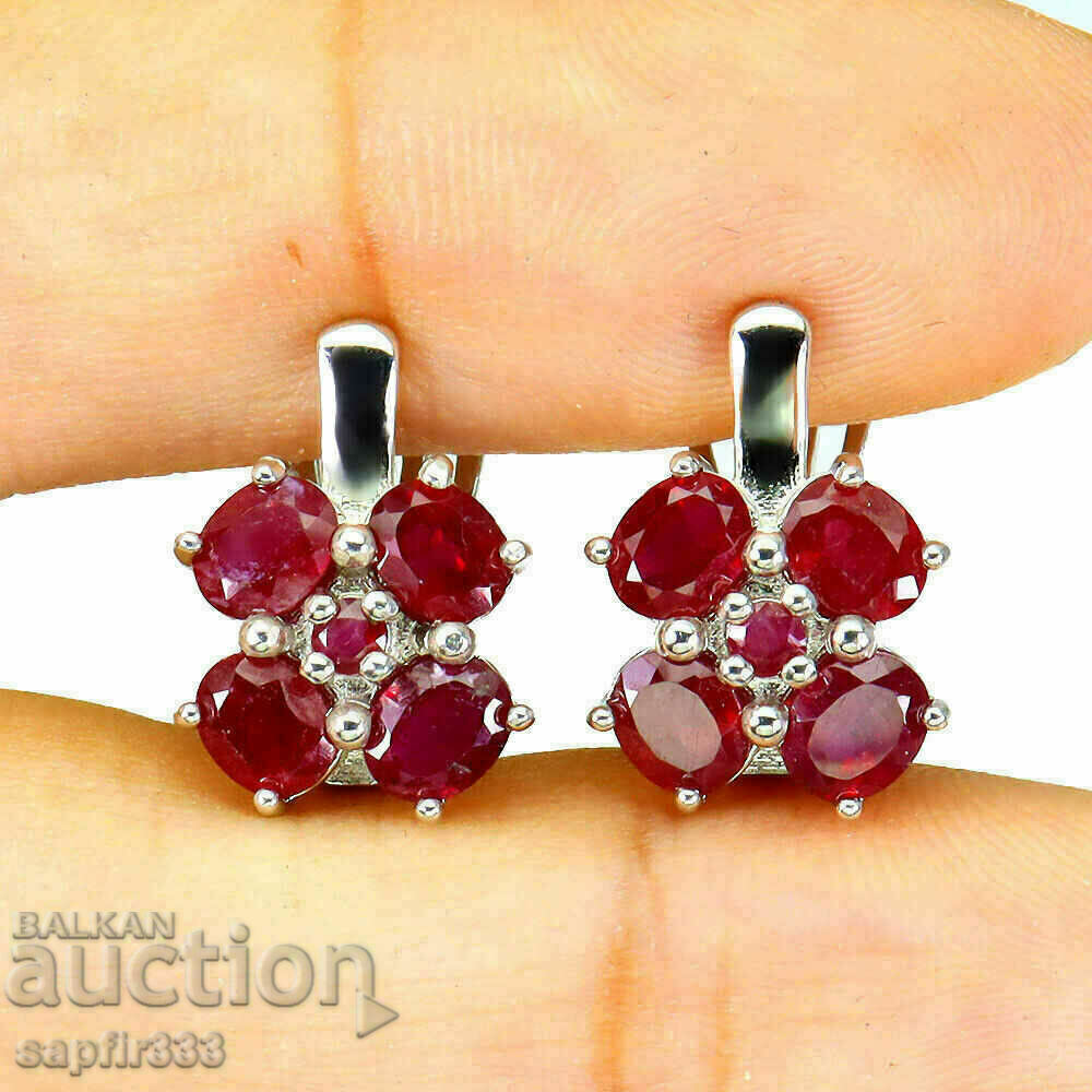 DESIGNER EARRINGS "CLOVERS" RUBIES with price 278.00 BGN | € 142.14 DESIGNER EARRINGS "CLOVERS" RUBIES with price 278.00 BGN | € 142.14