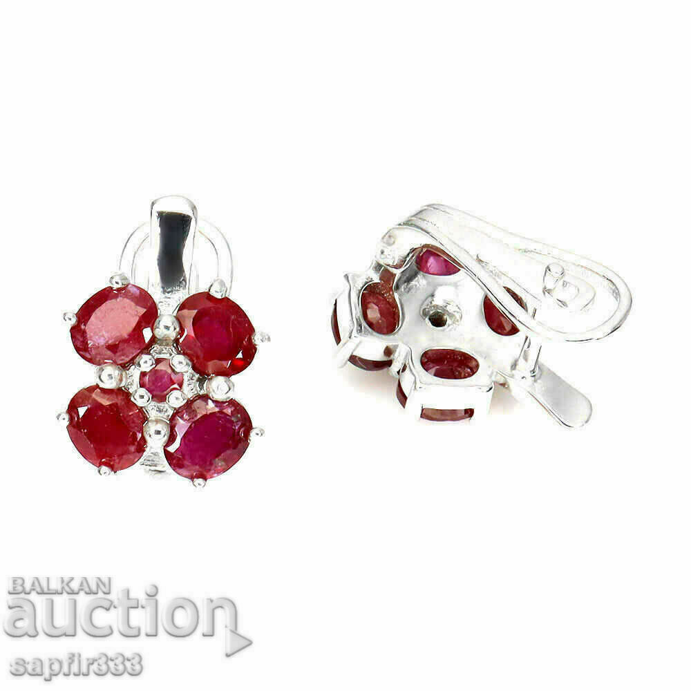 Auction DESIGNER EARRINGS "CLOVERS" RUBIES Auction DESIGNER EARRINGS "CLOVERS" RUBIES