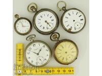 Lot 5 pcs. Silver pocket watches LONGINES Silver LONGINES!