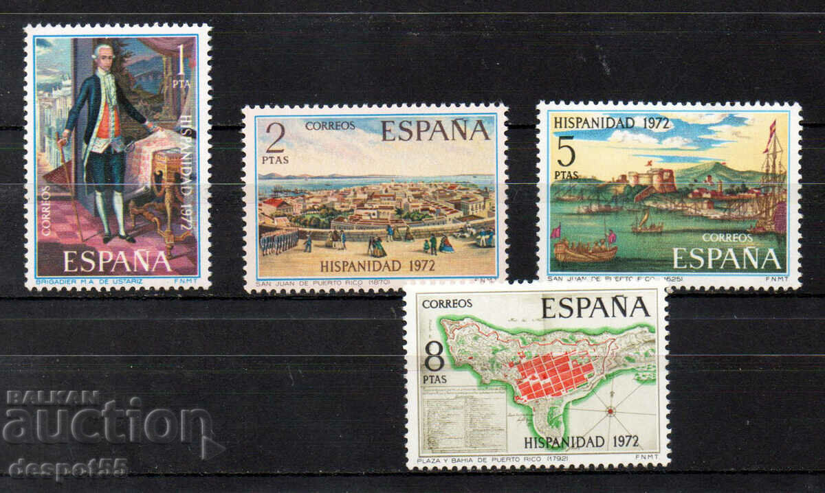 1972. Spain. Spanish American History - Puerto Rico.