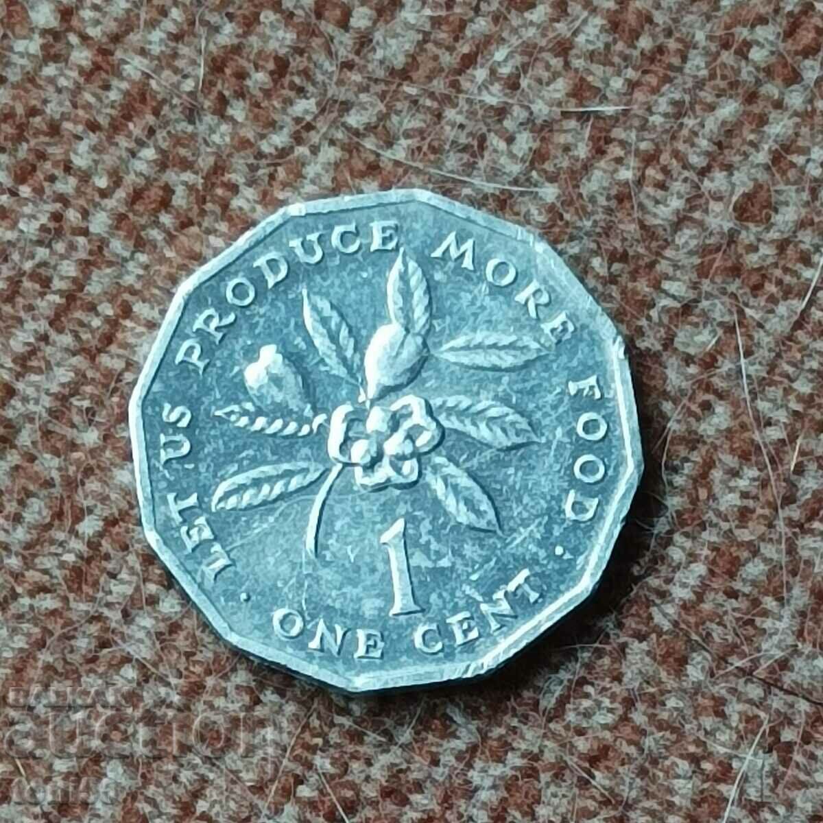 Ямайка 1 цент 1980  ФАО UNC