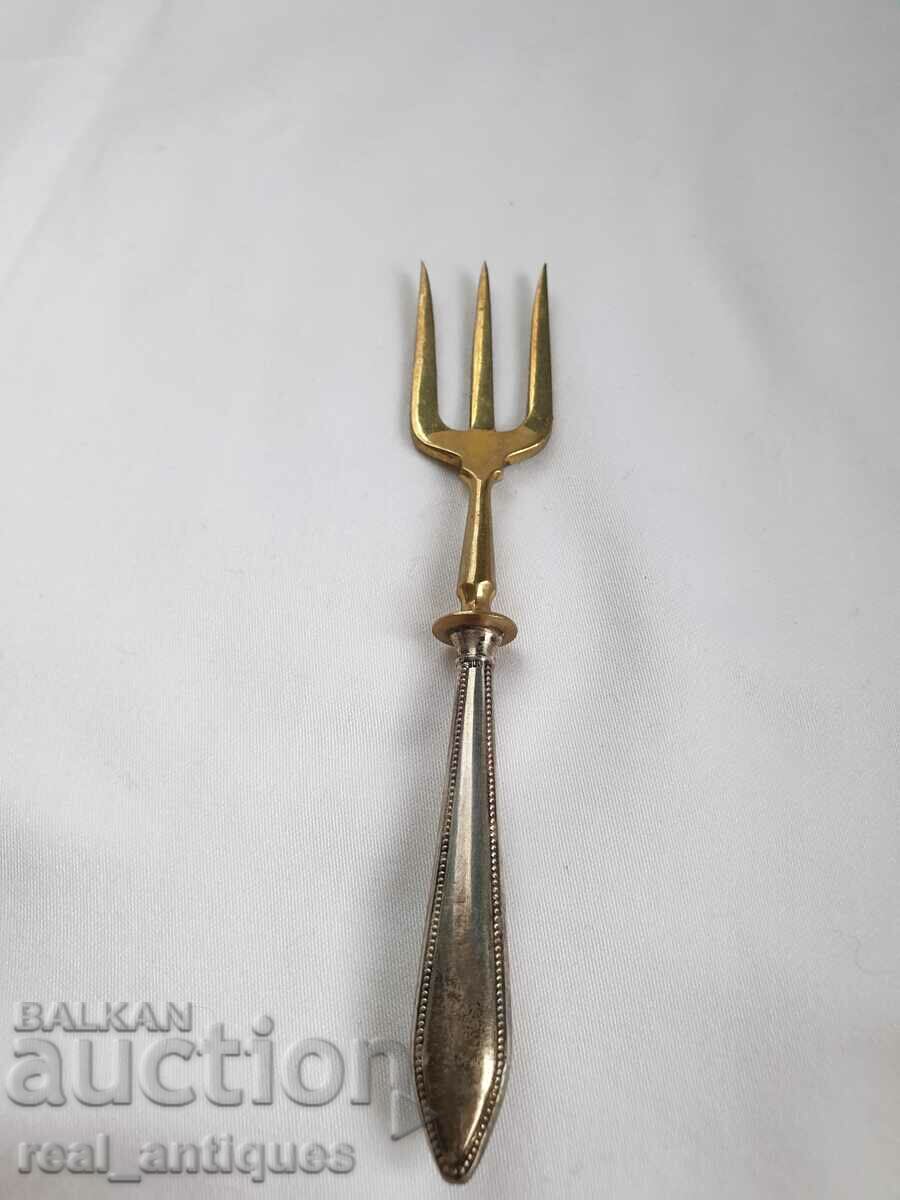 Fork with silver handle