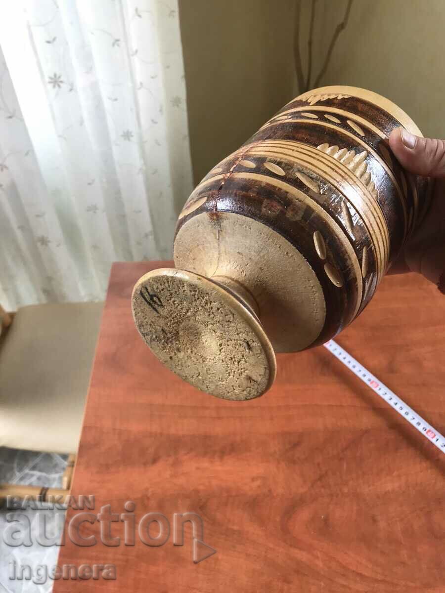 Auction MORTAR WOOD LARGE ANTIQUE CARVING Auction MORTAR WOOD LARGE ANTIQUE CARVING