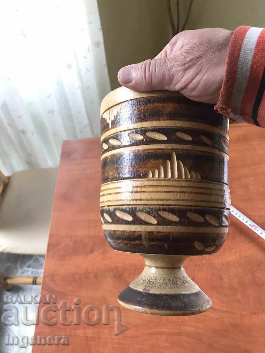 MORTAR WOOD LARGE ANTIQUE CARVING - 6 MORTAR WOOD LARGE ANTIQUE CARVING - 6