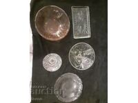 Лот купа,структура,поднос,посуда от стъкло