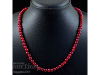 132.00 carat single row corundum ruby necklace