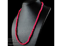 190.00 carat single row corundum ruby necklace