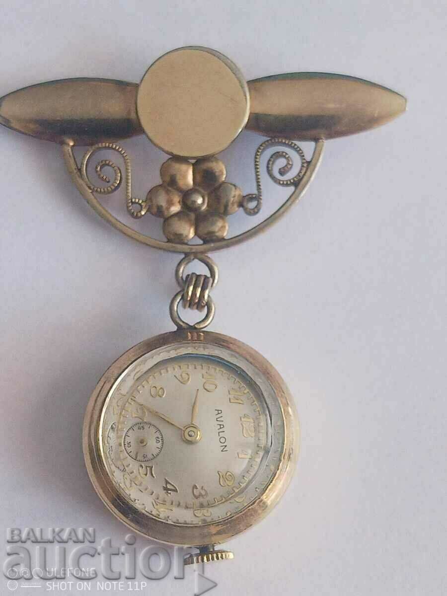 Vintage επιχρυσωμένο γυναικείο ρολόι AVALON 1930 από την Αμερική