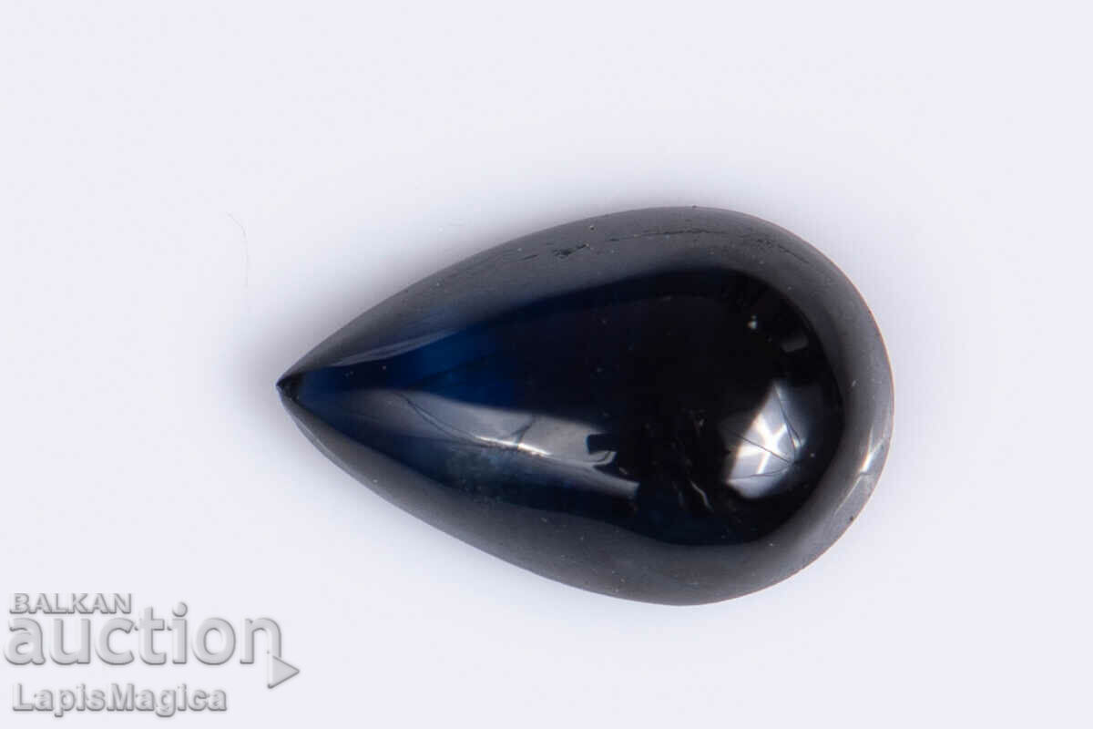 Dark Blue Sapphire 0.79ct Heated Teardrop Cabochon #6