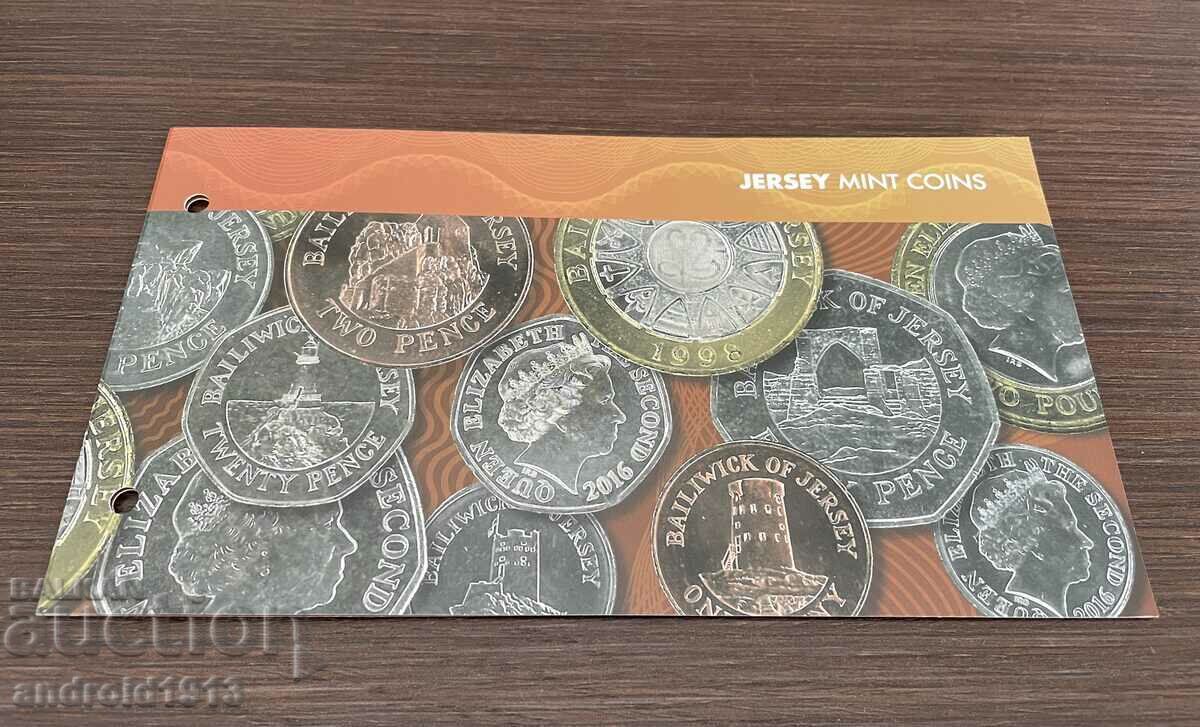 JERSEY - COMPLETE SET 7 COINS, UNC JERSEY - COMPLETE SET 7 COINS, UNC