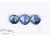 3 pcs blue sapphire 0.86ct cabochon heated #1
