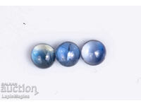 3 pcs blue sapphire 0.78ct cabochon heated #5