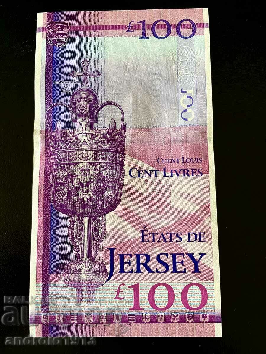 JERSEY - 100 POUNDS 2012, P-37, UNC, FOLDER, ANNIVERSARY - 5 JERSEY - 100 POUNDS 2012, P-37, UNC, FOLDER, ANNIVERSARY - 5