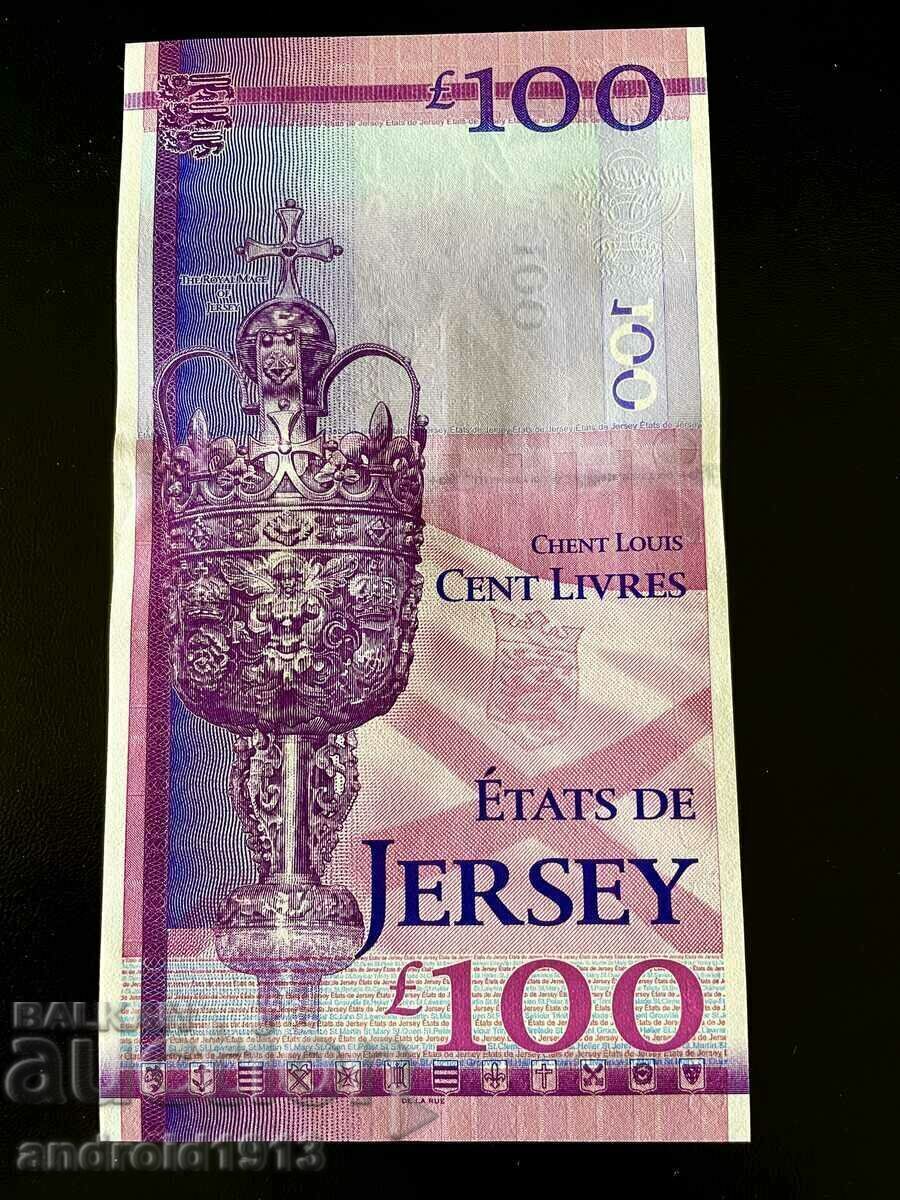 JERSEY - 100 LIBRE 2012, P-37, UNC, FOLDER, ANIVERSARIE - 5