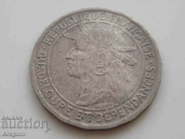 rare coin Guadeloupe 50 centimes 1921; Guadeloupe with price 64.99 BGN | € 33.23