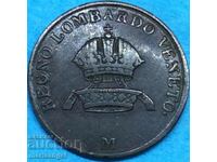 1 centesimo 1849 M - Milan Italy Lombardy-Venice