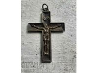 Crucifix cu cruce de argint veche