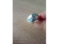 Large Silver ring with mother of pearl