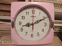 Pink wall clock