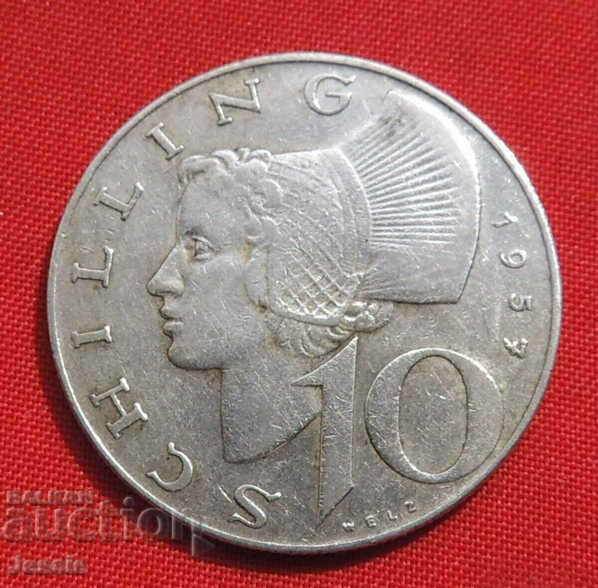 10 шилинга 1957 г. Австрия сребро