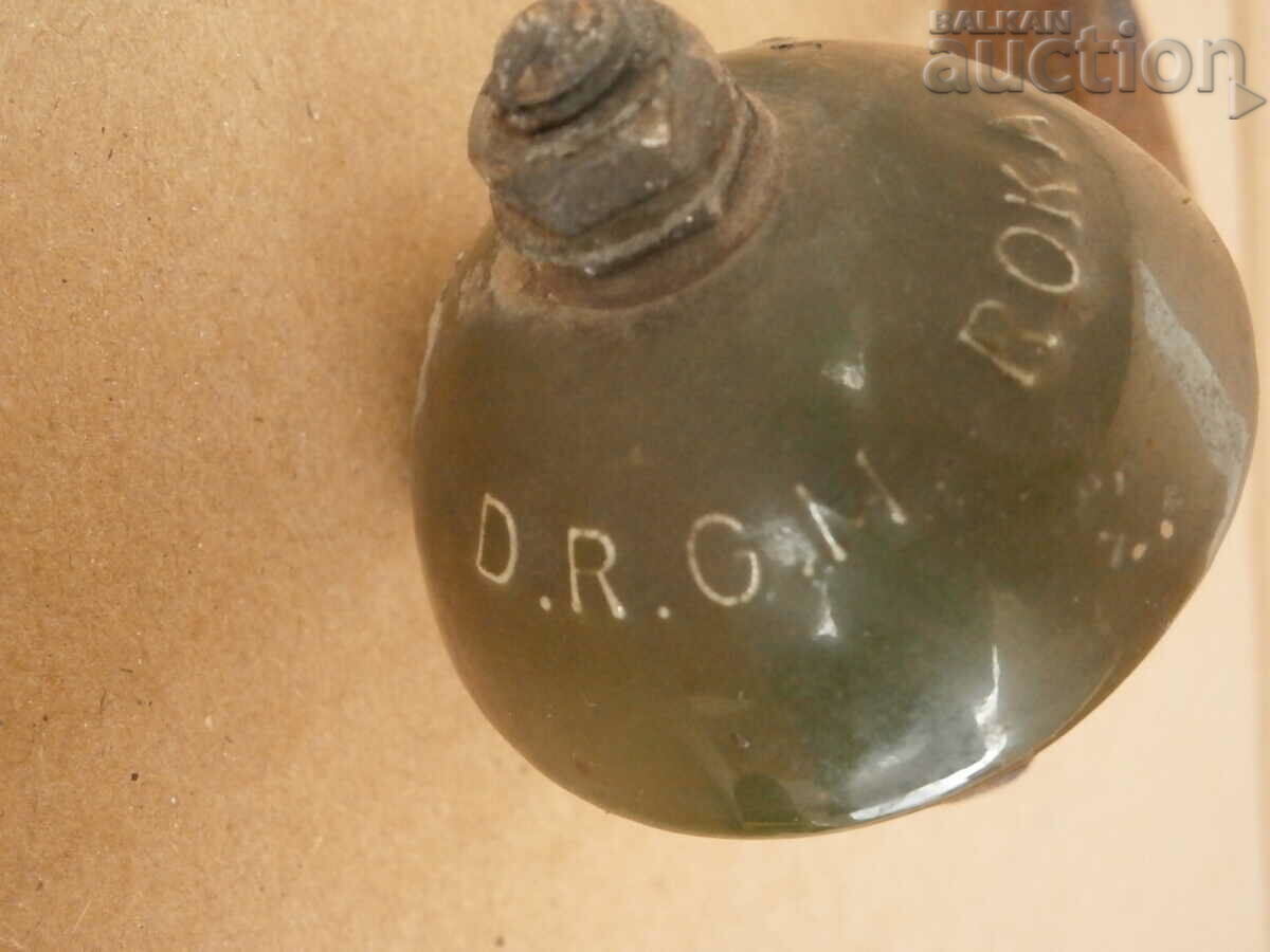 antique porcelain insulator sponge D R G M - 7 antique porcelain insulator sponge D R G M - 7