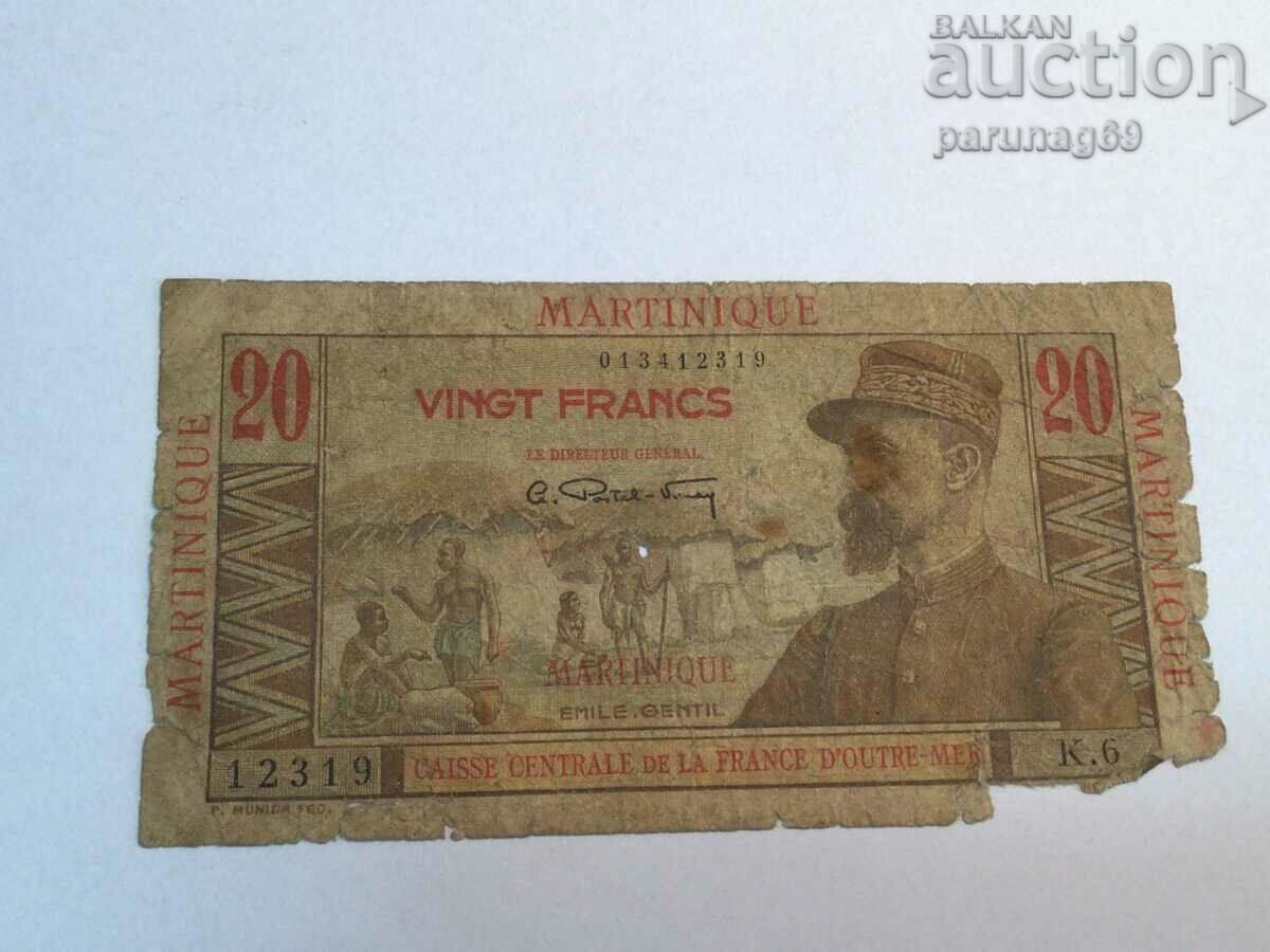 Martinique 20 francs 1947 (AU)