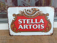 Μεταλλική επιγραφή Stella Artois beer Stella Artois διαφημιστικό λογότυπο