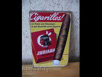 Metal sign advertising cigars JINDIANA cigar Indian smoking