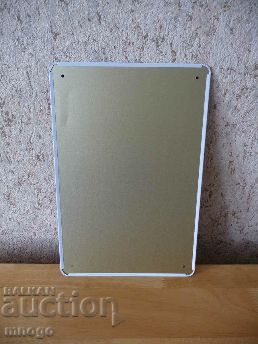 Аукцион Метална табела мотор Карай за да живееш живей за да караш