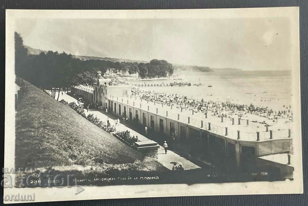 3617 Regatul Bulgariei Varna Beach Sea Baths anii 30