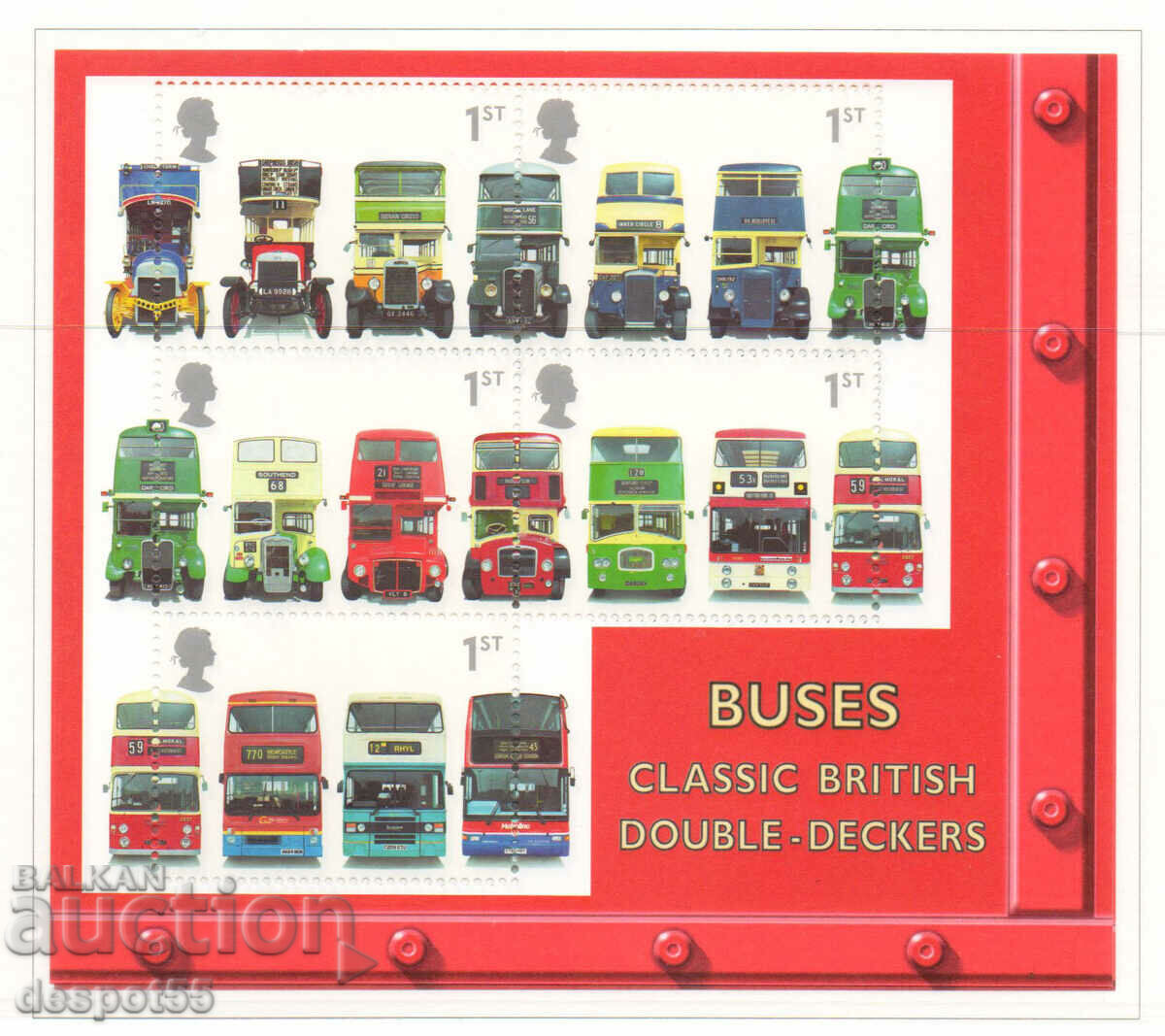2001. Great Britain. Buses. Block.