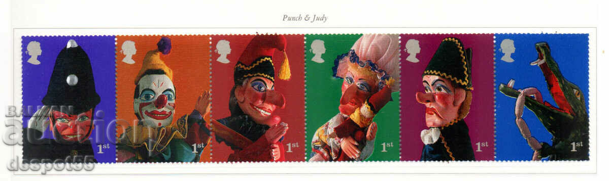2001. Μεγάλη Βρετανία. Κούκλες - Punch και Judy. Λωρίδα.