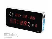 Дигитален LED часовник с аларма, календар, 1019А