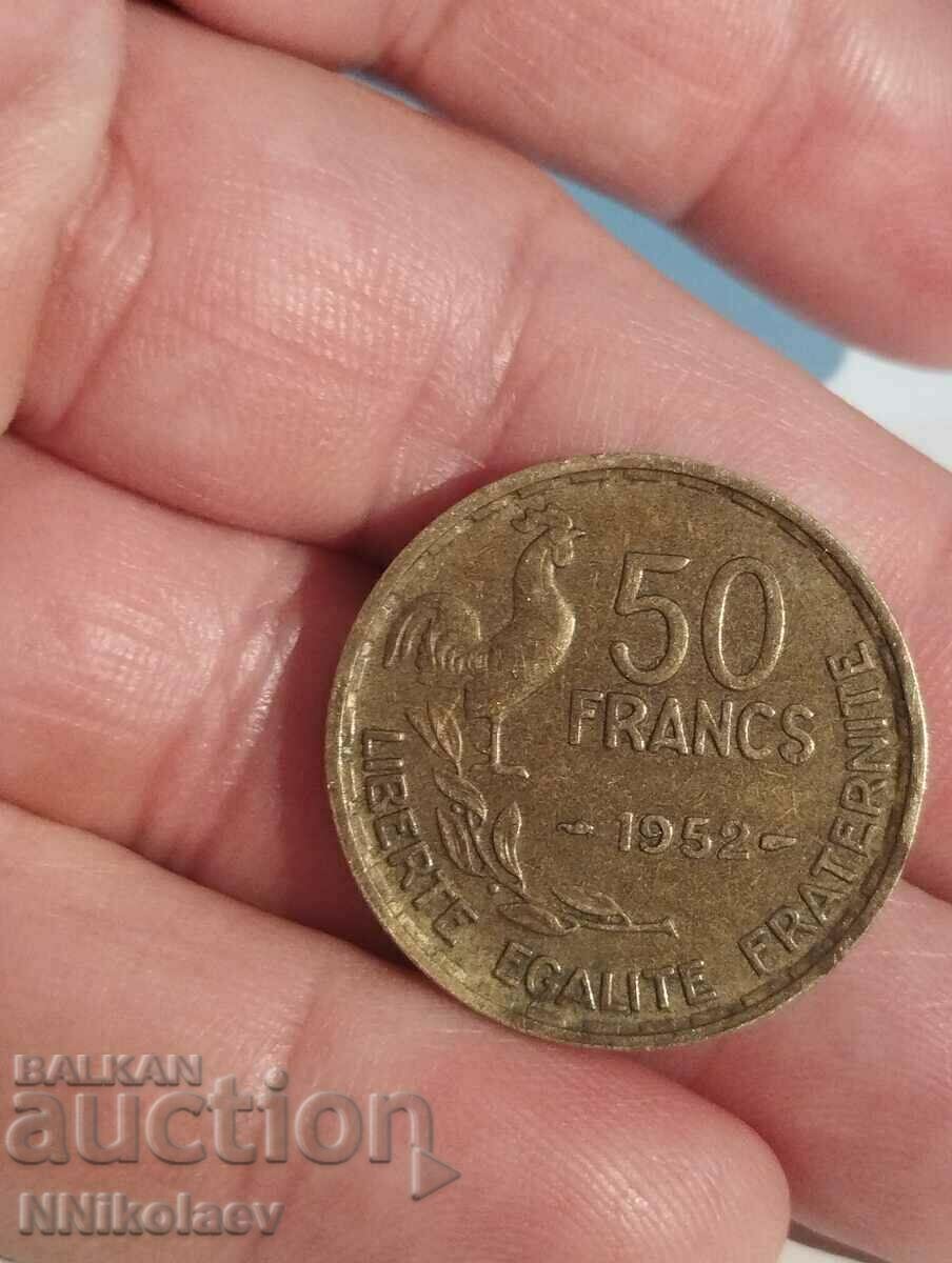 50 de franci 1952 Franţa cu preț 2.00 BGN | € 1.02 50 de franci 1952 Franţa cu preț 2.00 BGN | € 1.02