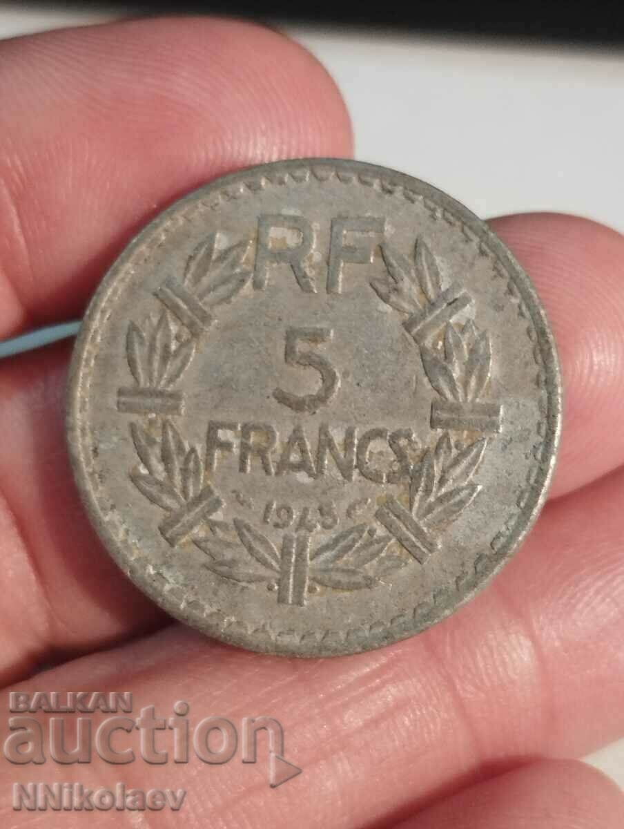 5 φράγκα 1945 Γαλλία