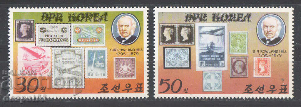 1980 North. Korea. 100 years since the death of Sir Rowland Hill - 1979
