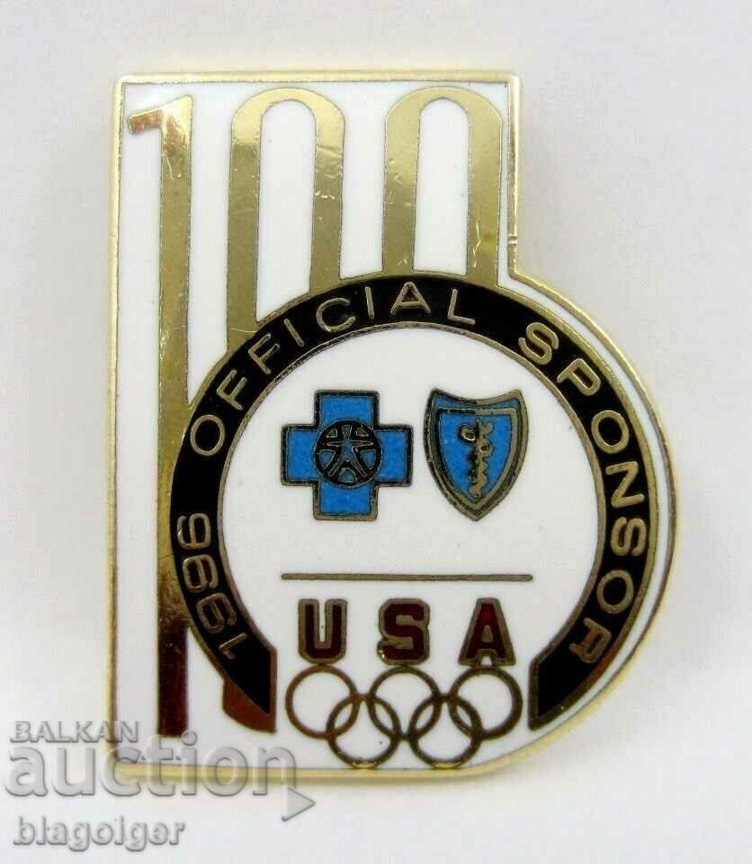 Auction Olympic badge-Atlanta USA-1996 Auction Olympic badge-Atlanta USA-1996