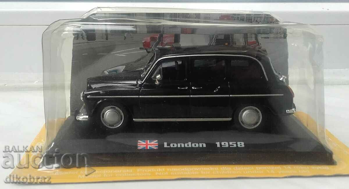 Auction Taxi London 1958 Austin FX 4 cart for collection M 1: 37 Auction Taxi London 1958 Austin FX 4 cart for collection M 1: 37