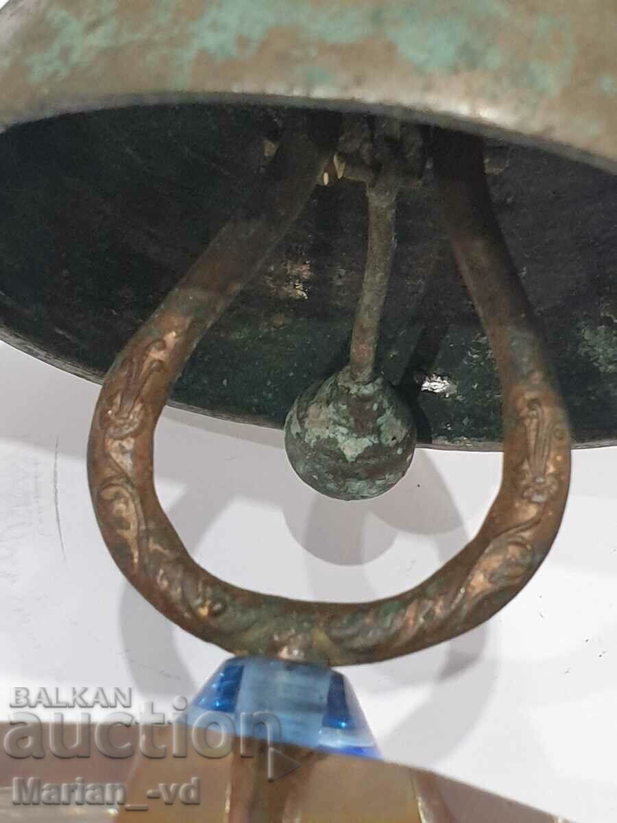 Auction  Old hotel bell with crystal base, 1920s